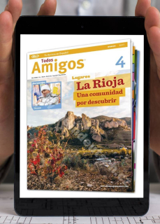 PDF časopis pre výučbu španielčiny Todos Amigos B2 - C1, predplatné 2023-24