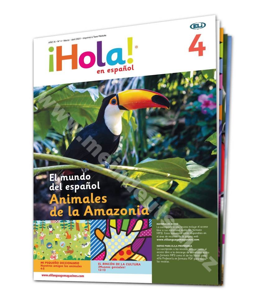 Tlačený časopis pre výučbu španielčiny ¡Hola! en español A0, predplatné 2024-25