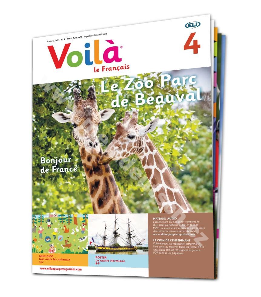 Tlačený časopis pre výučbu francúzštiny Voil&#224; A0, predplatné 2023-24