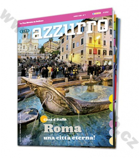 PDF časopis pre výučbu taliančiny Azzurro A1 - A2, predplatné 2021-22