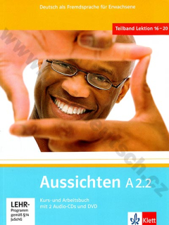 Aussichten A2.2 - nemecká učebnica s pracovným zošitom vr. 2 audio-CD a 1 DVD