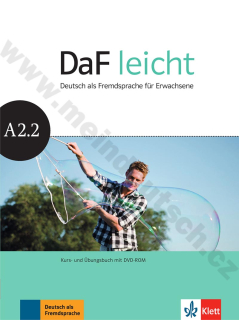 DaF leicht A2.2 -  učebnica a pracovný zošit nemčiny s DVD-ROM