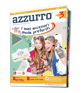 Tlačený časopis pre výučbu taliančiny Azzurro A1 - A2, predplatné 2023-24
