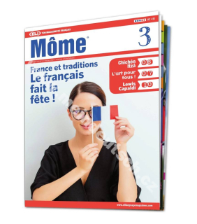 Tlačený časopis pre výučbu francúzštiny Môme A2 - B1, predplatné 2022-23