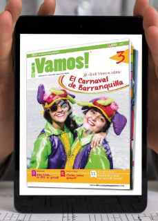 Tlačiteľný časopis PDF na výučbu španielčiny ¡Vamos! A1 - A2, 2022-23