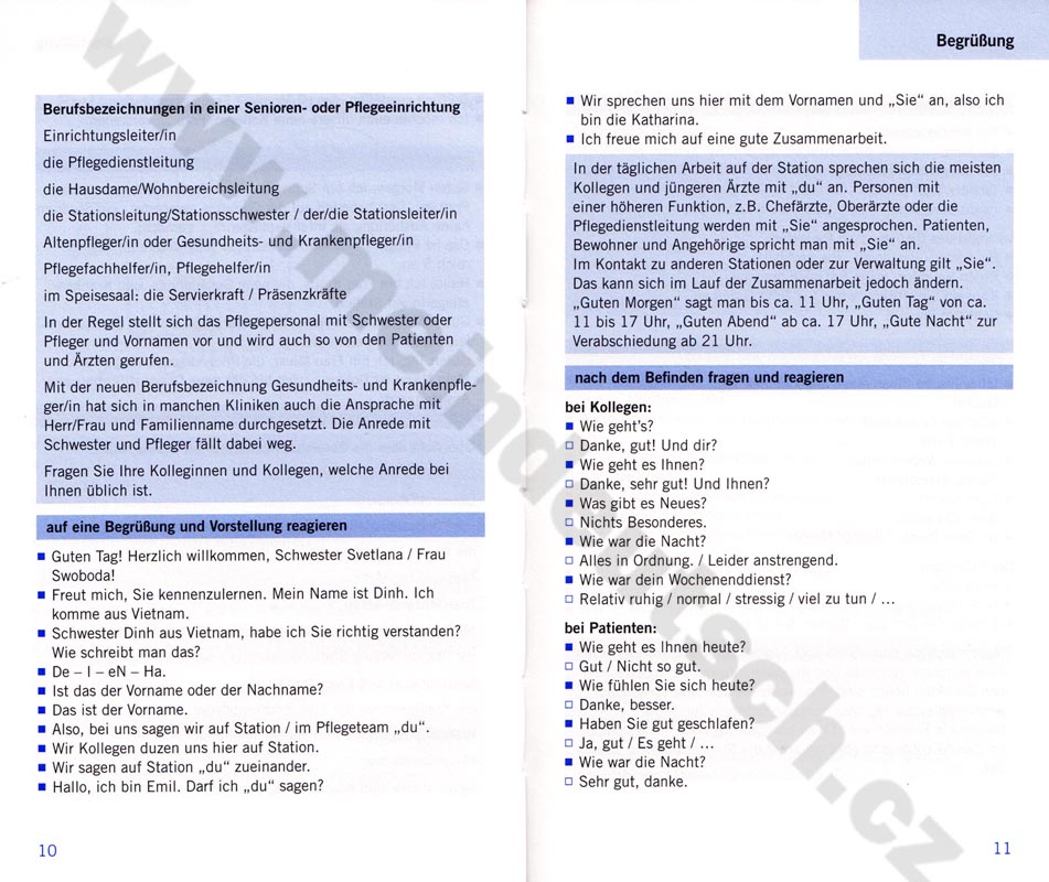 Deutsch im Krankenhaus B1/B2 - príručka obratov
