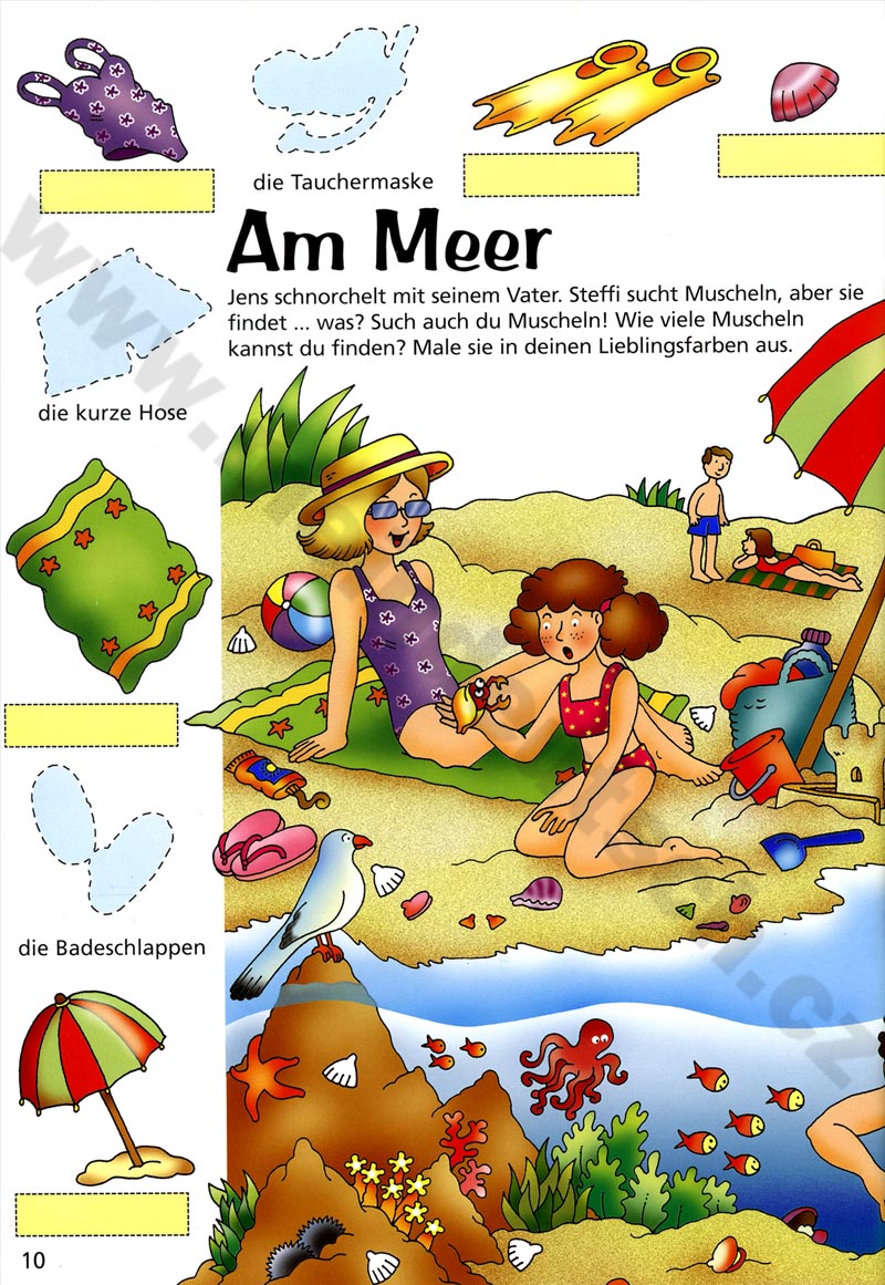 Mein erstes deutsches Bildwörterbuch - im Urlaub - obrázkový slovník pro děti