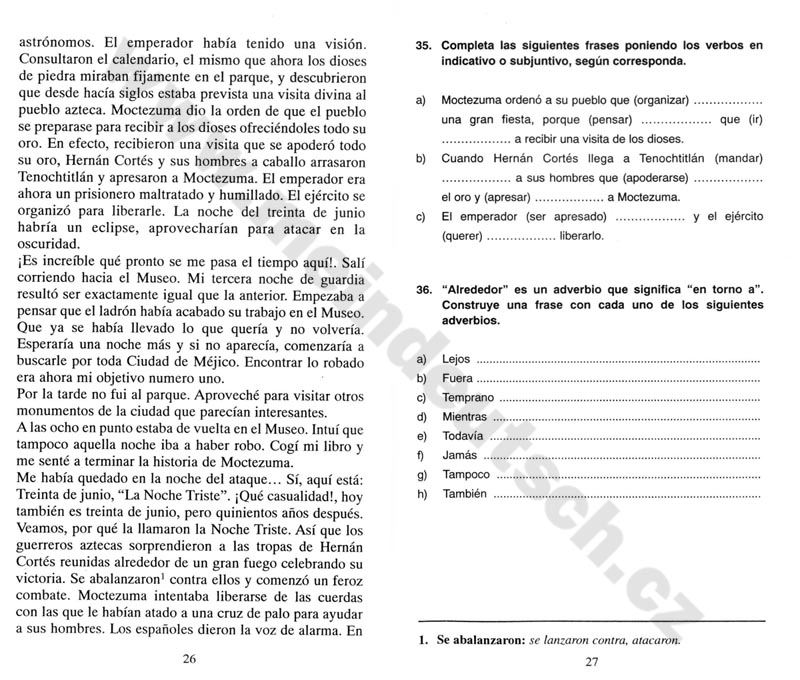El misterio de Moctezuma - zjednodušené čítanie v španielčine A2 - B1